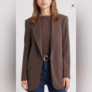Nordstrom Open Edit M Brown Blazer